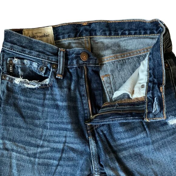 Abercrombie Kids Classic straight Destroyed Distressed Jeans 16 Slim - Picture 5 of 13